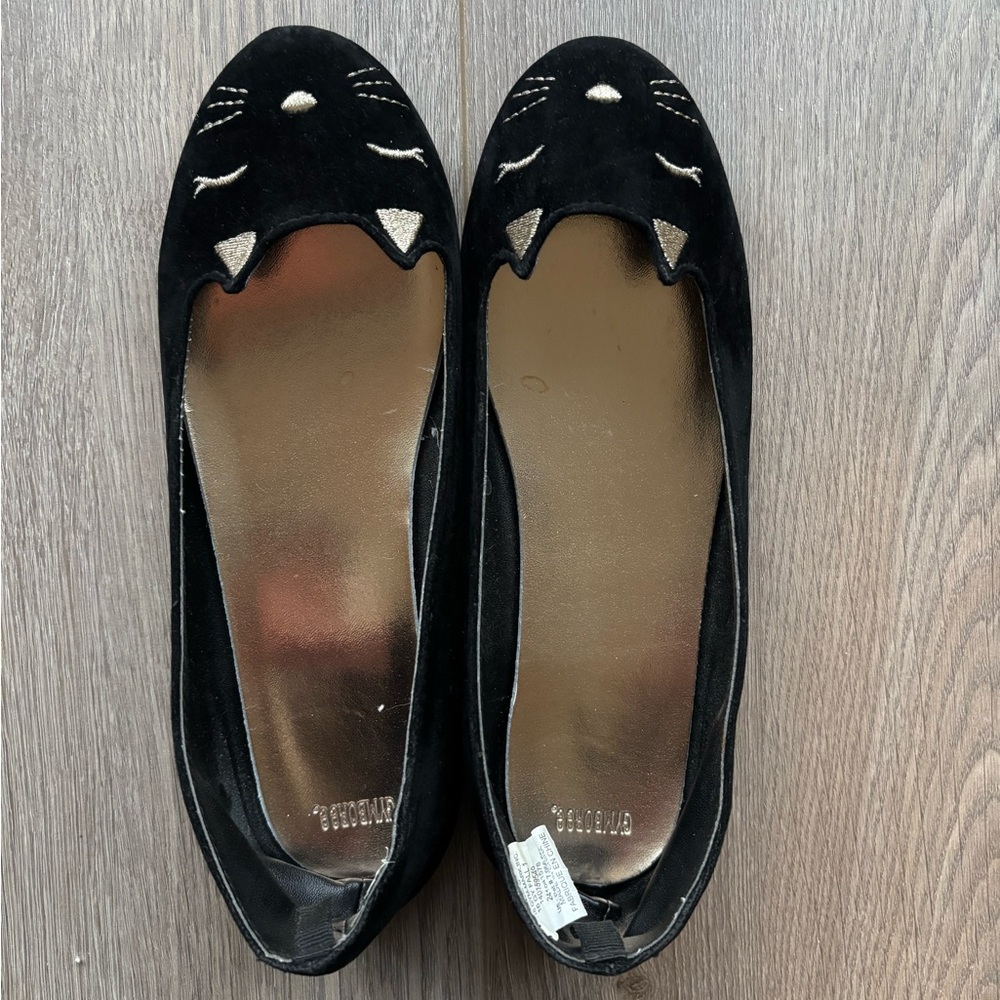 Gymboree Black and Gold Cat Flats